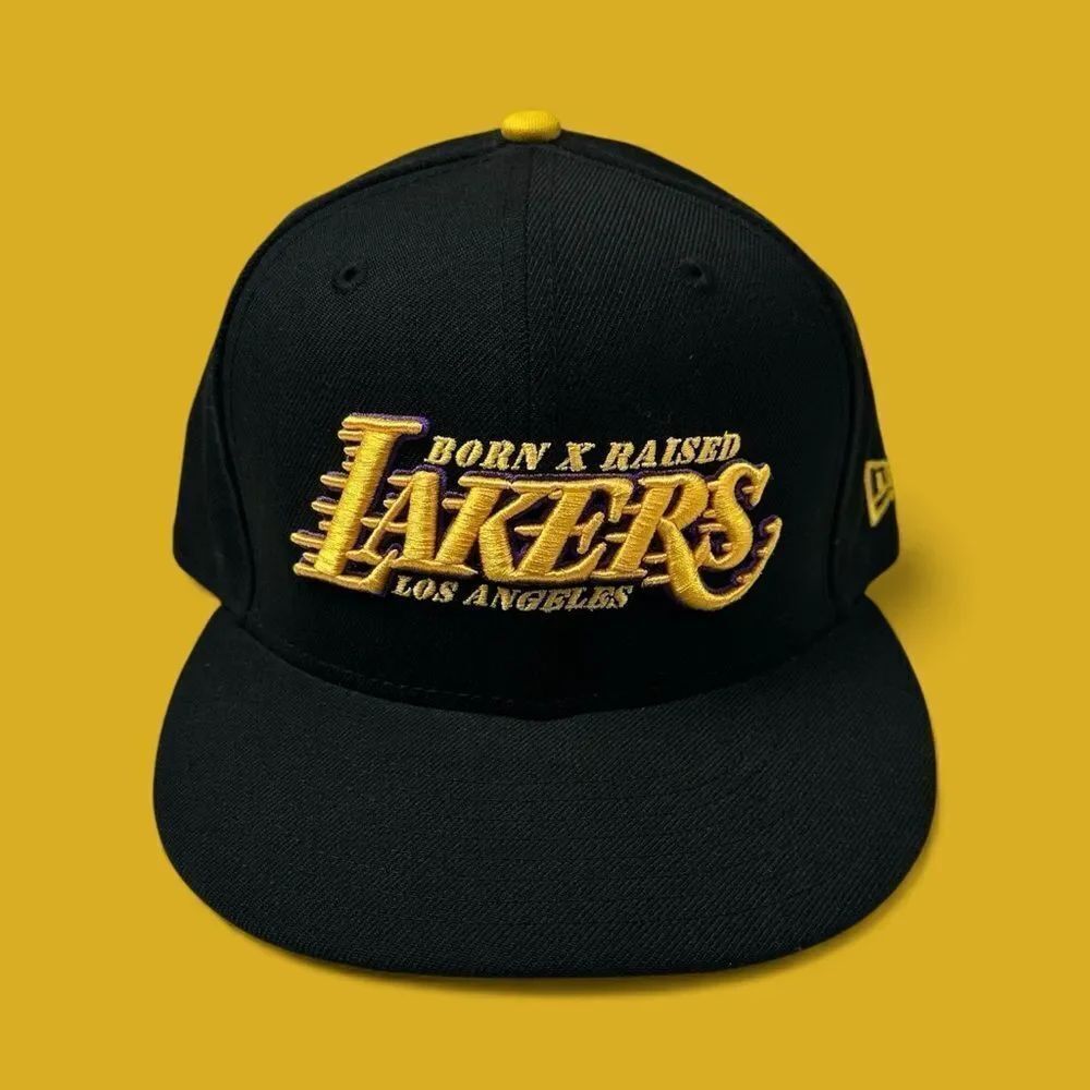 Born X Raised Los Angeles Lakers New Era Fitted Wool Hat 7 1/8